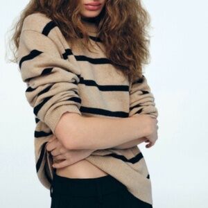 Reformation Fabian Crew Sweater Natural - Size S